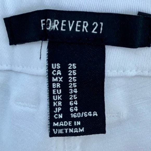 Forever 21 Skinny White Pants With Zipper Detail - Picture 7 of 8